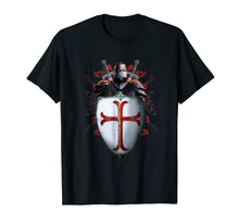 Load image into Gallery viewer, Knights Templar Flag Helmet Cross Sword Gift Shirt

