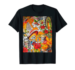 Dia De Los Muertos Llama Alpaca Shirt Sugar Skull Funny Gift