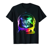 Load image into Gallery viewer, Astronaut cat T-Shirt space cat Tee for men, women, kids
