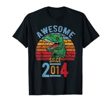 Load image into Gallery viewer, Awesome since 2014 5th Birthday Dinosaur 5 Year Old Tshirt
