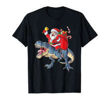 Load image into Gallery viewer, Dinosaur Christmas Shirt Boys Santa T rex Kids Xmas Gifts
