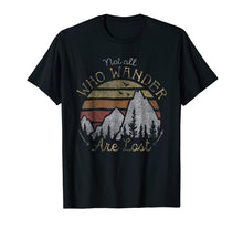 Load image into Gallery viewer, Not All Who Wander Are Lost Gradient Mountain Gold T-Shirt
