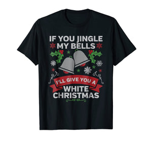 Mens Jingle My Bells Funny Adult Christmas Pajama T-shirt