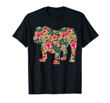 Load image into Gallery viewer, English Bulldog Flower T shirt Floral Dog Silhouette Gift
