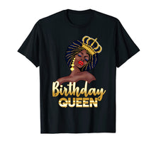 Load image into Gallery viewer, Birthday Queen - Happy Birthday T-Shirt Funny Afro Girl
