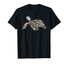 Load image into Gallery viewer, Fun Mosaic Shell Sea Turtle Lovers Land Tortoise T-Shirt
