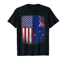 Load image into Gallery viewer, Kiwi American Flag T-shirt New Zealand Usa America Pride
