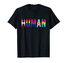 Load image into Gallery viewer, HUMAN LGBT Flag Gay Pride Month Transgender Rainbow Lesbian T-Shirt-1236131
