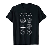 Load image into Gallery viewer, Pilot's Six Pack Funny Flying Gift T-Shirt
