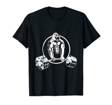 Load image into Gallery viewer, Gorilla Strength Weight lifter Gym T Shirt Body Builder Tee

