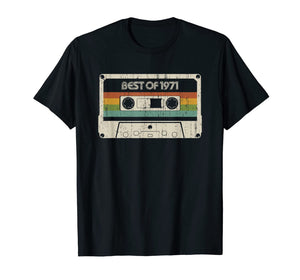 Vintage Best of 1971 48th Birthday Cassette T-Shirt