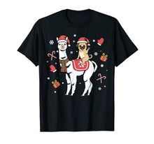 Load image into Gallery viewer, Christmas Pug Tshirt Llama Dog Merry Christmas Alpaca T-Shirt
