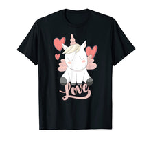 Load image into Gallery viewer, Unicorn Love Heart Valentine&#39;s Day Shirt for Women Girls T-Shirt-792655
