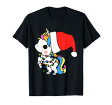 Load image into Gallery viewer, Unicorn Christmas Shirt Girls Women Xmas Gifts Cute Kawaii T-Shirt
