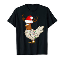 Load image into Gallery viewer, Chicken Christmas Reindeer Christmas Lights Pajama Costume T-Shirt
