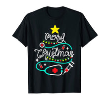 Load image into Gallery viewer, Merry Christmas Nurse Doctor Life Medical Stethoscope Gift T-Shirt
