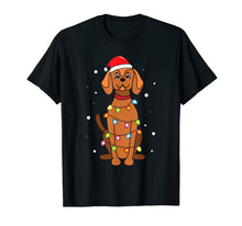 Load image into Gallery viewer, Vizsla Christmas Lights Mom Dad Dog Gift T-Shirt
