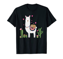 Load image into Gallery viewer, Sloth Riding Llama Heart Tshirt Funny Valentines Day Gift T-Shirt-818410
