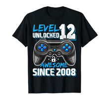 Load image into Gallery viewer, Level 12 Unlocked Awesome 2008 Video Game 12th Birthday Gift T-Shirt-631873
