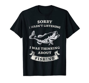 i was thinking about Fishing Gift Funny Distressed Classic T-Shirt