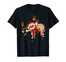 Load image into Gallery viewer, Santa sloth gorgeous reindeer Light Christmas Lover Gift T-Shirt
