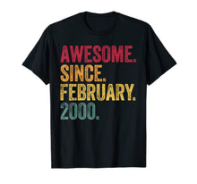 Load image into Gallery viewer, 20 Years Old Awesome Since February 2000 20th Birthday Gift T-Shirt-1129614
