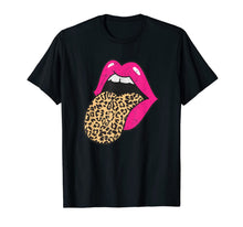 Load image into Gallery viewer, Hot Pink Lips Leopard Tongue Trendy Cheetah Animal Print T-Shirt-393349
