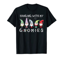 Load image into Gallery viewer, Santa Gardening Gnome Christmas Tee Hanging With My Gnomies T-Shirt
