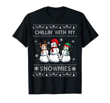 Load image into Gallery viewer, Chillin With My Snowmies Funny Ugly Christmas Pajama Xmas T-Shirt
