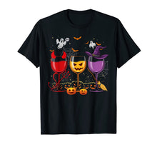 Load image into Gallery viewer, Three Glasses Of Wines Shirt Funny Halloween Wine Lover T-Shirt
