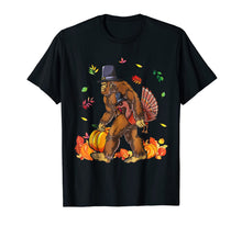 Load image into Gallery viewer, Bigfoot Carrying Turkey Fall Thanksgiving Sasquatch T-Shirt

