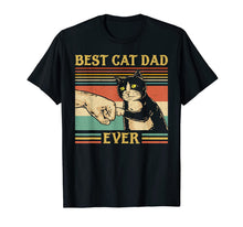 Load image into Gallery viewer, Best Cat Dad Ever Paw Fist Bump Fit Vintage Retro Gift Men T-Shirt-933880
