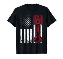 Load image into Gallery viewer, Car Enthusiast - American Flag Piston Muscle Car Gift T-Shirt-2389253
