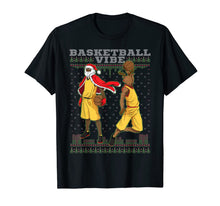Load image into Gallery viewer, Basketball African American Santa Reindeer Ugly Christmas T-Shirt
