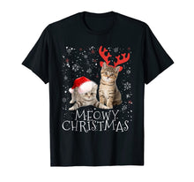 Load image into Gallery viewer, Meowy Christmas Shirt Kitten Cat Kitty Xmas Tee Cute Gift
