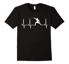 Load image into Gallery viewer, Fencing Heartbeat Shirt for Fencers - Foil Epee Saber Tee
