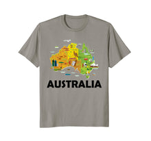 Load image into Gallery viewer, Australia T-Shirt Australian Elements Fun Map Ocenia Tee
