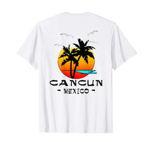 Load image into Gallery viewer, CANCUN MEXICO CARIBBEAN SUNSET PALMS SEAGULLS BEACH SHIRT
