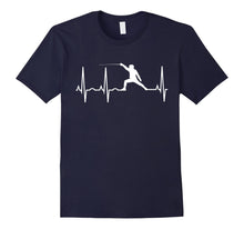 Load image into Gallery viewer, Fencing Heartbeat Shirt for Fencers - Foil Epee Saber Tee
