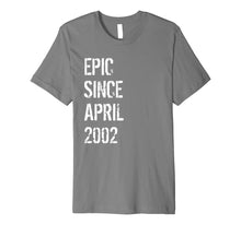 Load image into Gallery viewer, 17 Year Old Gift T Shirt for Boys Girls Born April 2002
