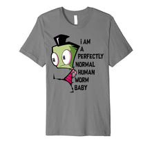 Load image into Gallery viewer, Invader Zim I Am Perfectly Normal Human Worm Baby Portrait Premium T-Shirt
