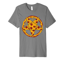 Load image into Gallery viewer, Hail Pizza Pentagram Pepperoni Star Slice T-Shirt
