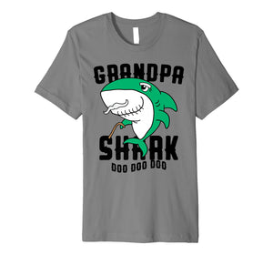 Grandpa Shark T Shirt Dad Grandfather Halloween Christmas