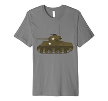 Load image into Gallery viewer, US Army Sherman Tank T-shirt for military fans
