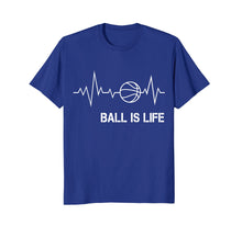 Load image into Gallery viewer, Basketball Heartbeat T-Shirt Big Ball Is Life Baller Player

