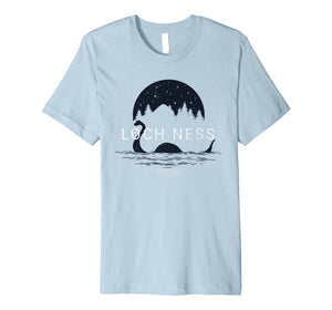 Loch Ness Monster Swimming By Moonlight Premium T-Shirt