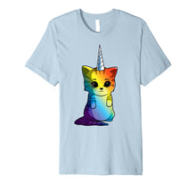 Load image into Gallery viewer, Caticorn Rainbow T Shirt Cat Unicorn Kittycorn Girls Women
