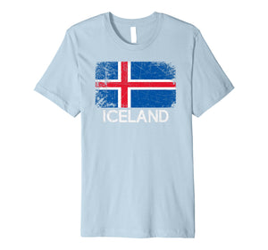 Icelandic Flag T-Shirt | Vintage Made In Iceland Gift