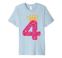 Load image into Gallery viewer, Happy Birthday Shirt, Girls 4th Party 4 Years Old Bday
