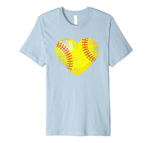 Load image into Gallery viewer, Fastpitch Heart Shaped Softball Love Shirt Adults And Kids

